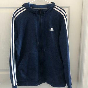 Adidas Full Zip Jacket 'Blue/White'
